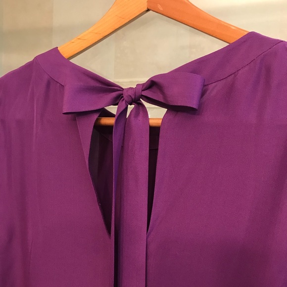 Kate Spade Tie Back Blouse, Purple, M - Picture 3 of 7